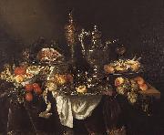 Abraham van Beijeren Banquet still life oil painting on canvas